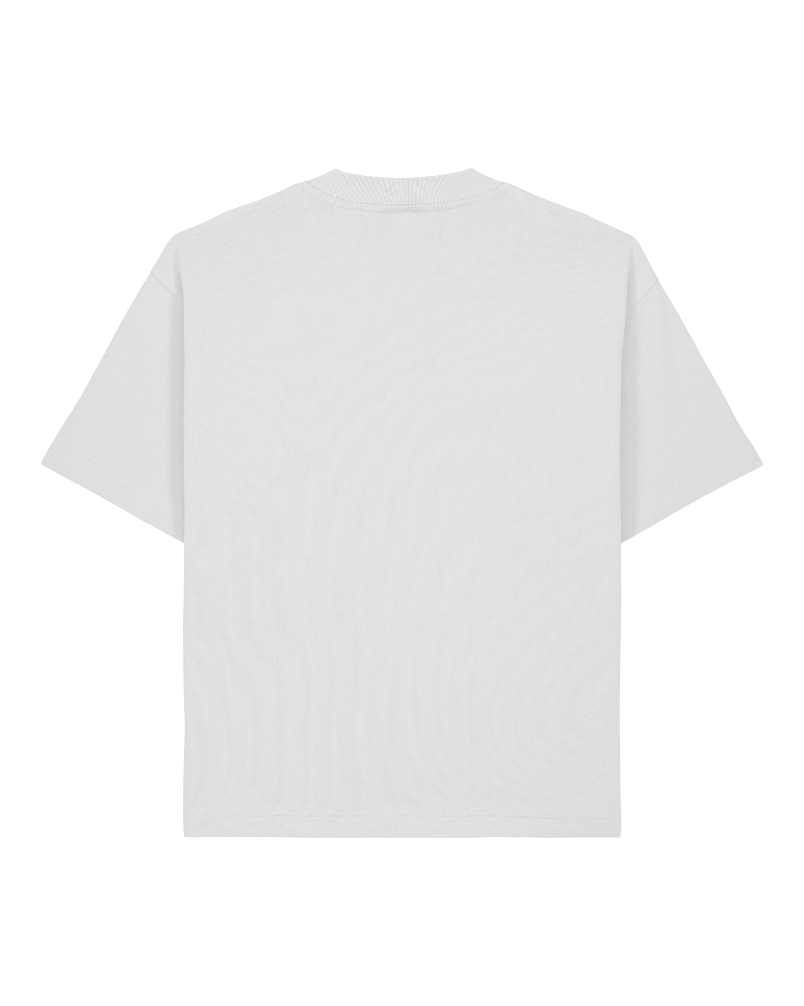 White twin tiger tee flat lay, back view